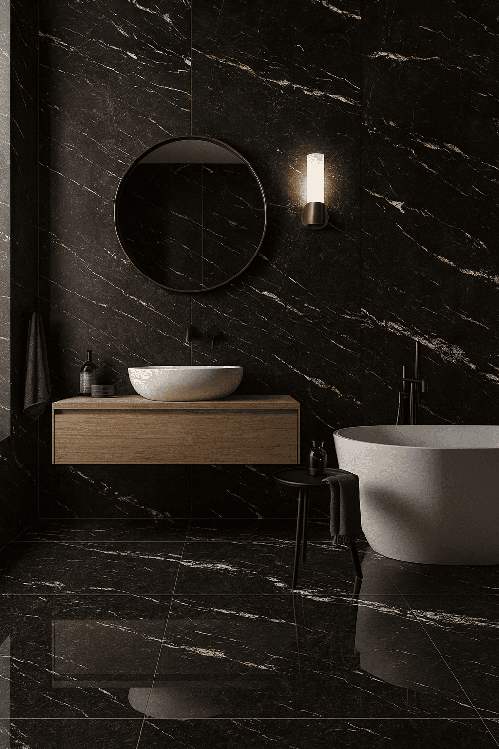 Porcelanato Alpha Black Pulido 60x120 cm