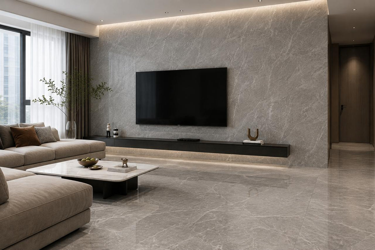 Lamina Decorativa SPC Grey Mármol