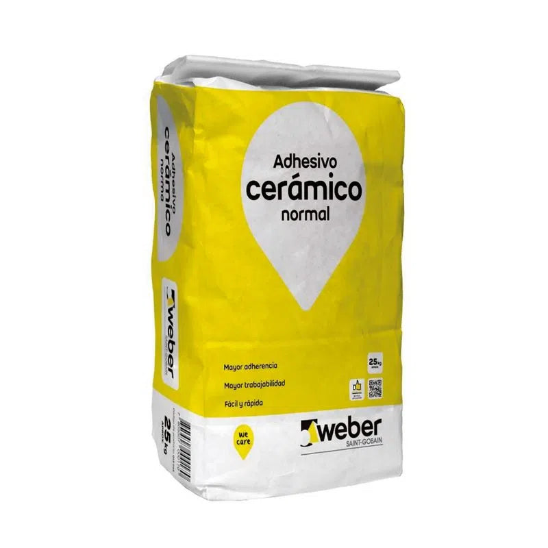 Adhesivo Weber Cerámico Polvo 25 Kg