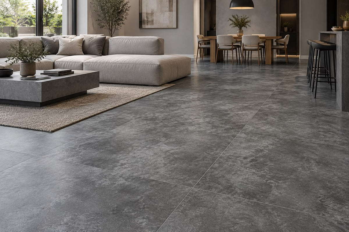 Porcelanato Dark Grey Liso 60x60