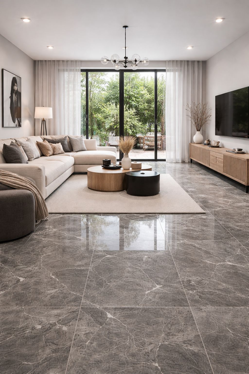 Porcelanato Pulido Grafito Lux 60x60