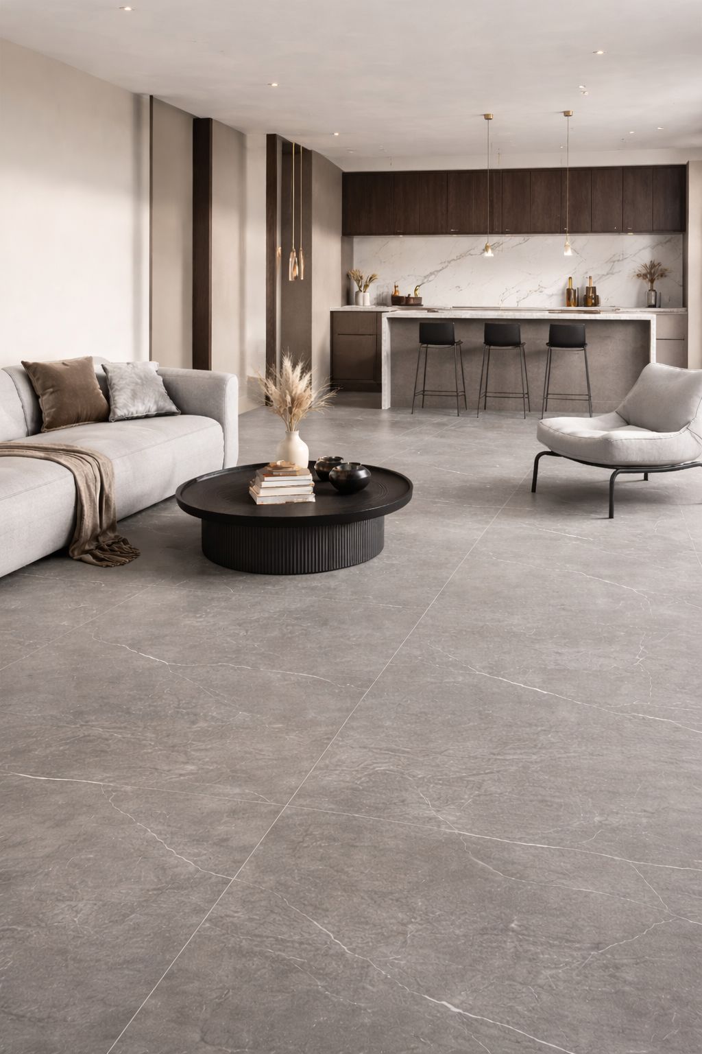 Porcelanato Gris Humo Vetado 60x120