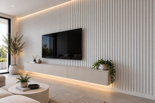 Wall Panel PVC Blanco 15x2.40cm
