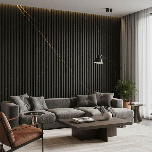 Wall Panel PVC 15X2.90 Negro Royal