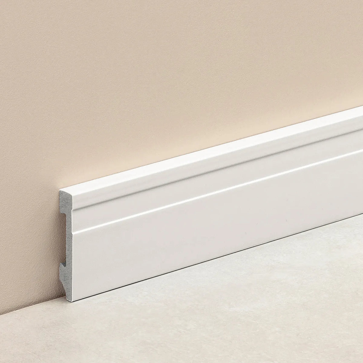 Guardapolvo Line Blanco Mate 70 mm x 15 mm x 2,5 m