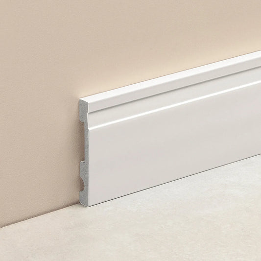 Guardapolvo Extra Line Blanco Mate 100 mm x 15 mm x 2,4 m