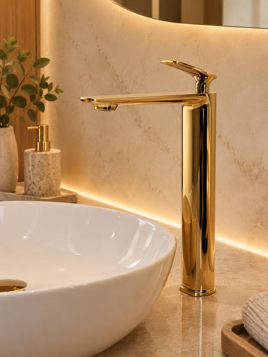 Grifería Lavamanos Aura Gold