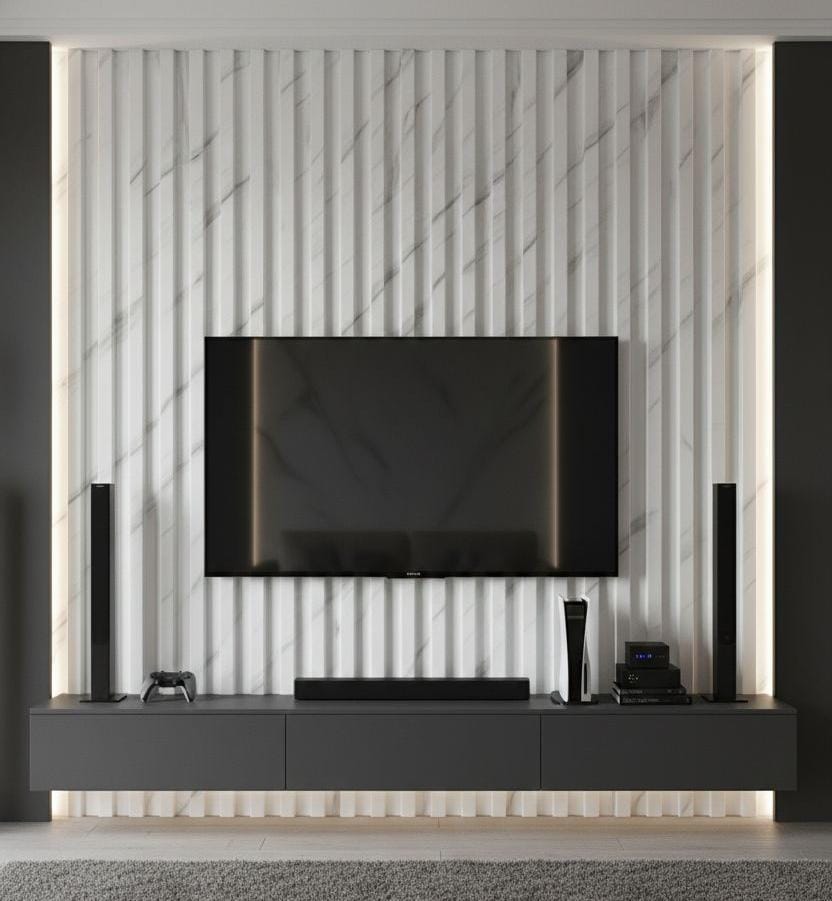 Wall Panel PVC 15x2.90 White Mármol