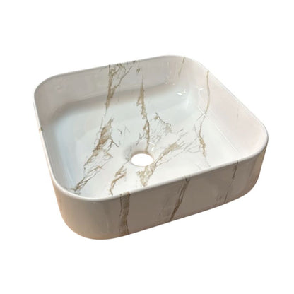 Lavamanos de Sobreponer Calacatta Essence 390x390x150 mm