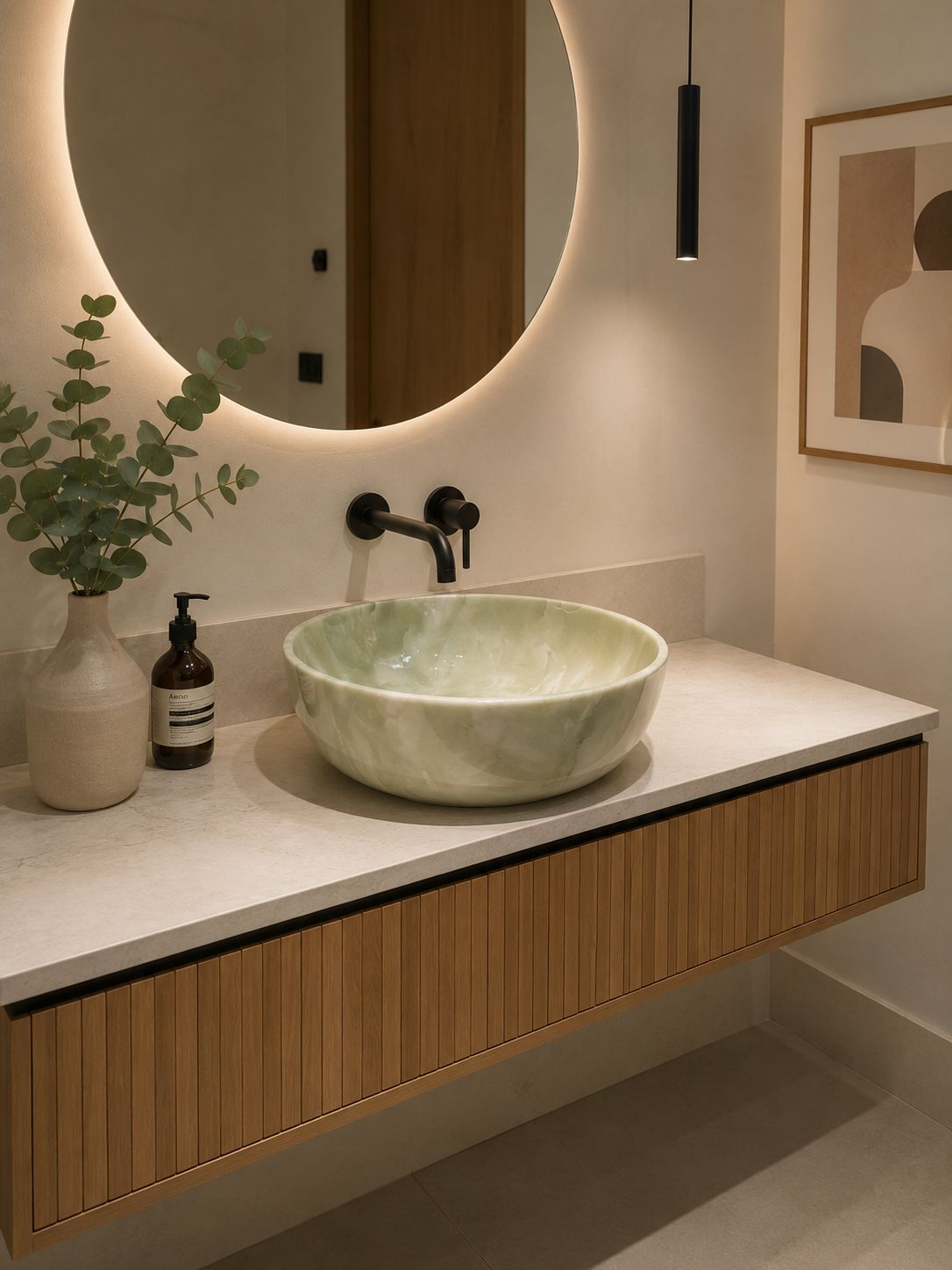 Lavamanos de Sobreponer Onix Jade 410x410x130mm