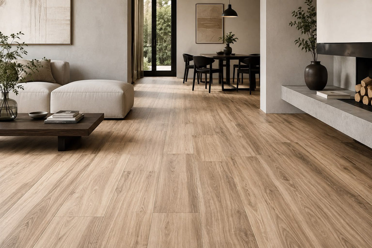 Porcelanato Tipo Madera Avellana Natural 20x120
