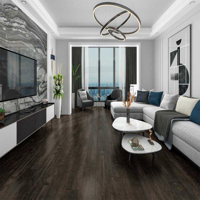 Porcelanato Tipo Madera Carbon Rustico 15x90