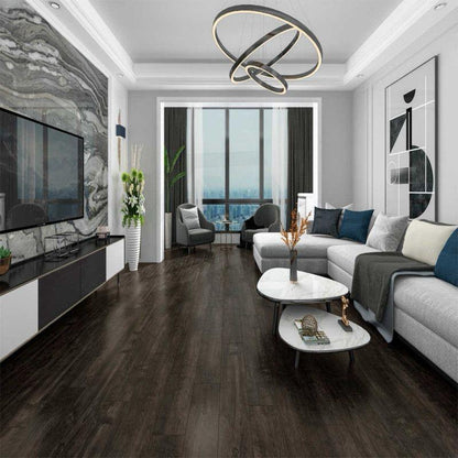 Porcelanato Tipo Madera Carbon Rustico 15x90