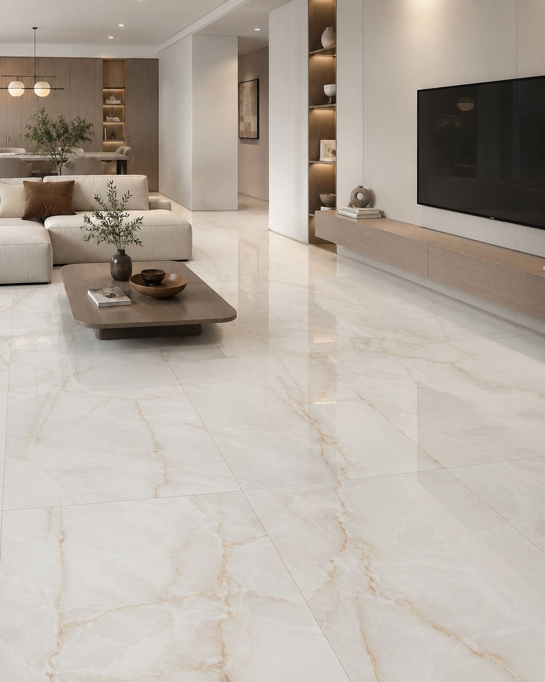 Porcelanato Pulido Mármol Honey 60x60