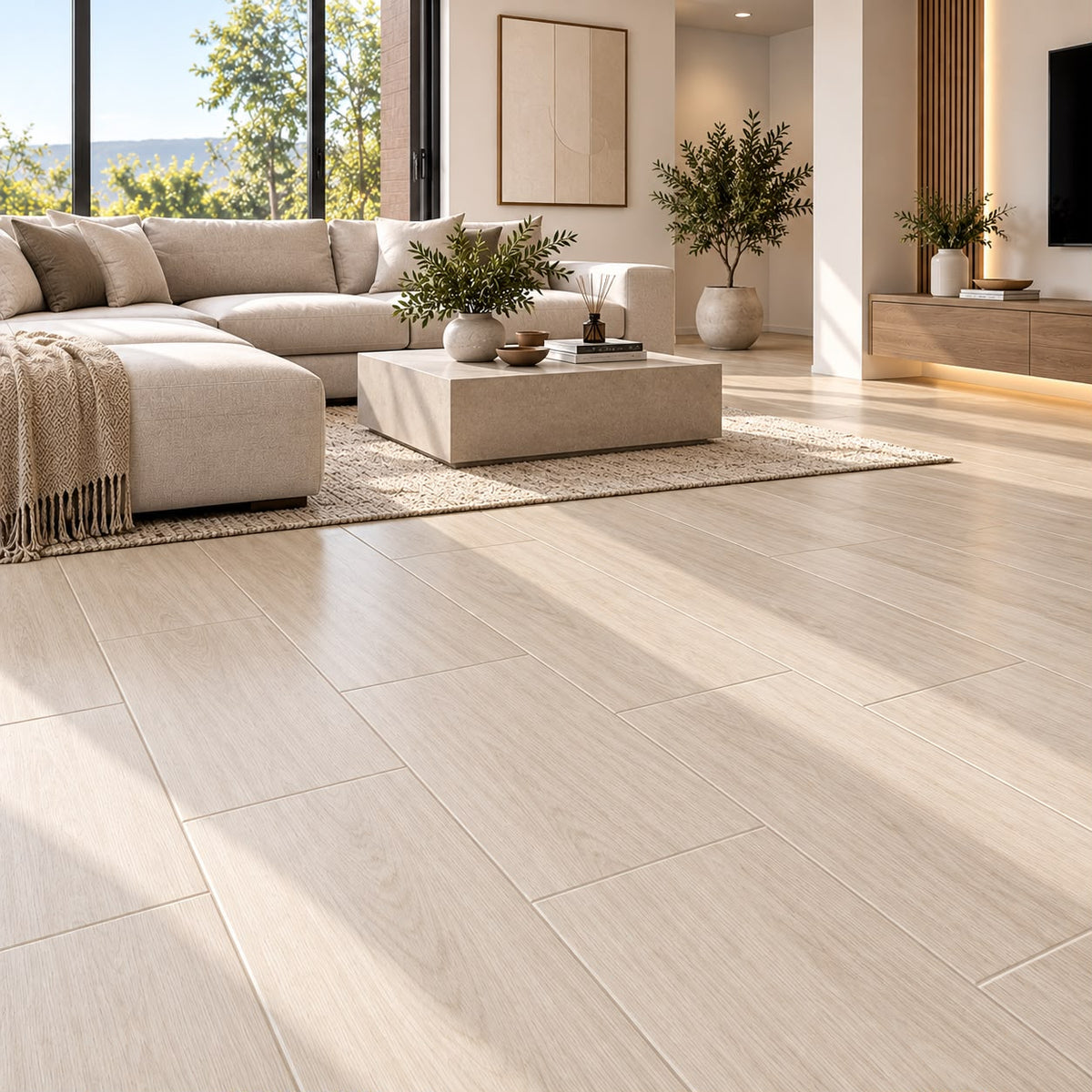 Porcelanato Tipo Madera Oak Ivory 15x90