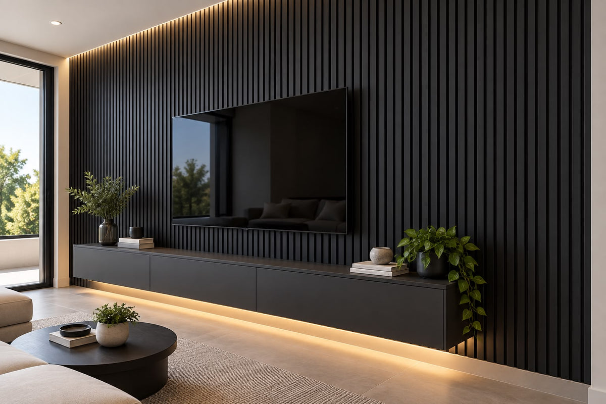 Wall Panel PVC Negro  15X2.40
