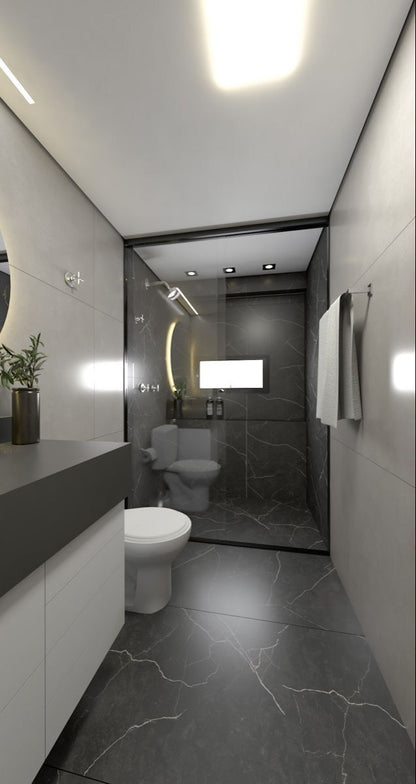 Porcelanato Street Black 45x90