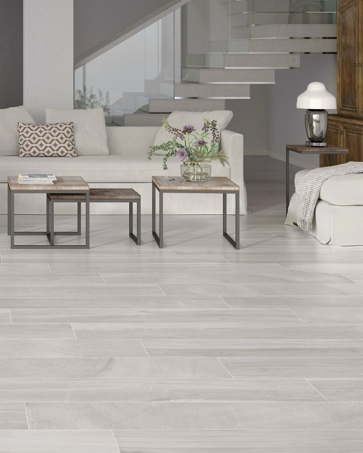 Porcelanato Tipo Madera Nieve Imperial 15x90 - Imagen 5