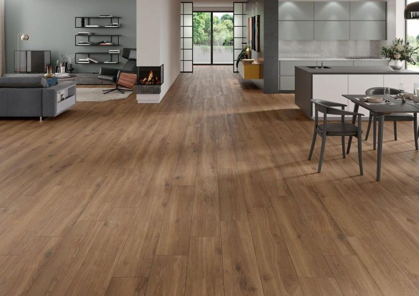 Porcelanato Tipo Madera Serie Atlas Avellana Castaño 15x90 - Imagen 4