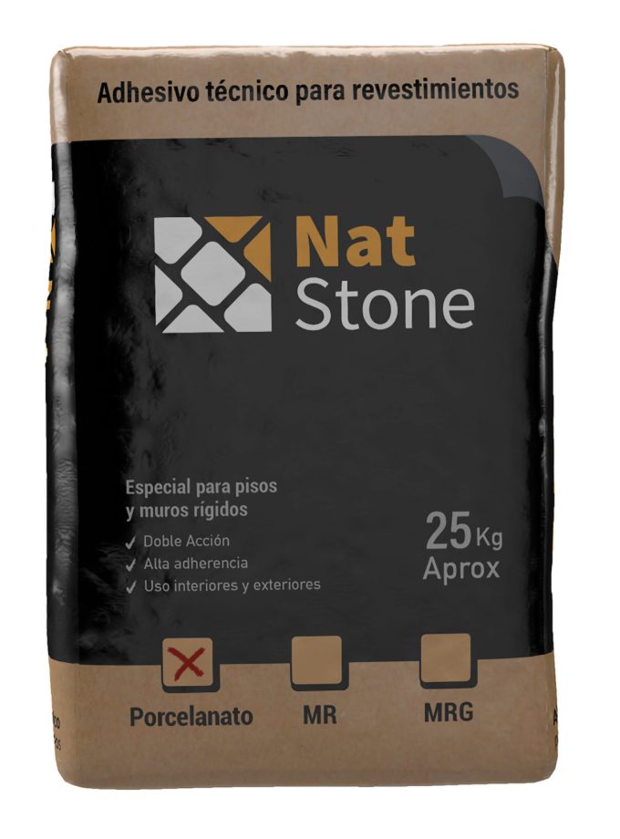 Adhesivo Nat Stone Porcelanato Polvo 25Kg