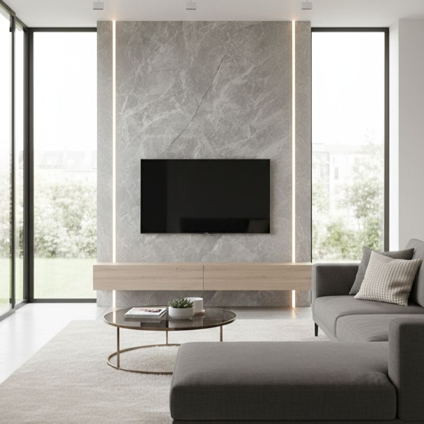 Lámina SPC Mármol Light Grey 1220x2440 - Imagen 2