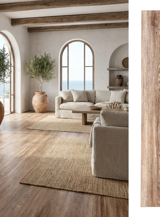 Piso Vinílico SPC 18x122 Wood Taupe 5,3mm