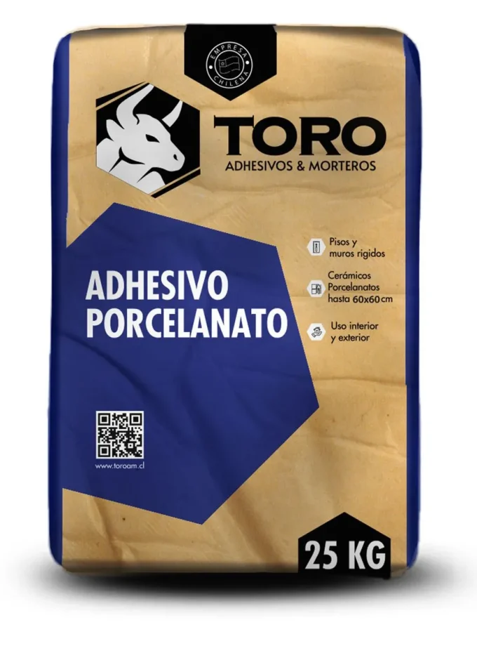 Adhesivo Toro Porcelanato Polvo D.A 25 Kg
