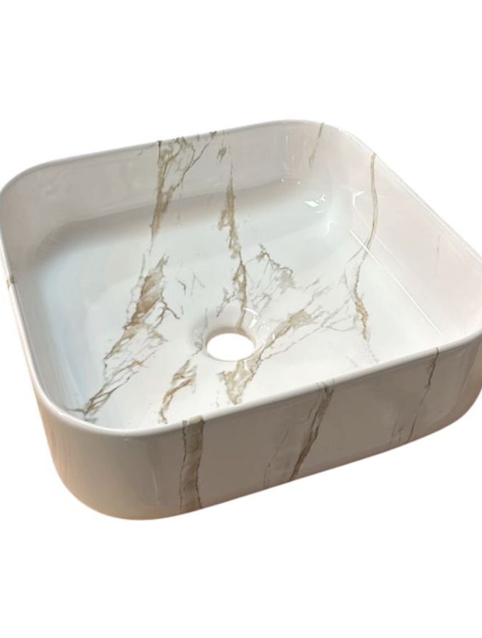 Lavamanos de Sobreponer Calacatta Essence 390x390x150 mm