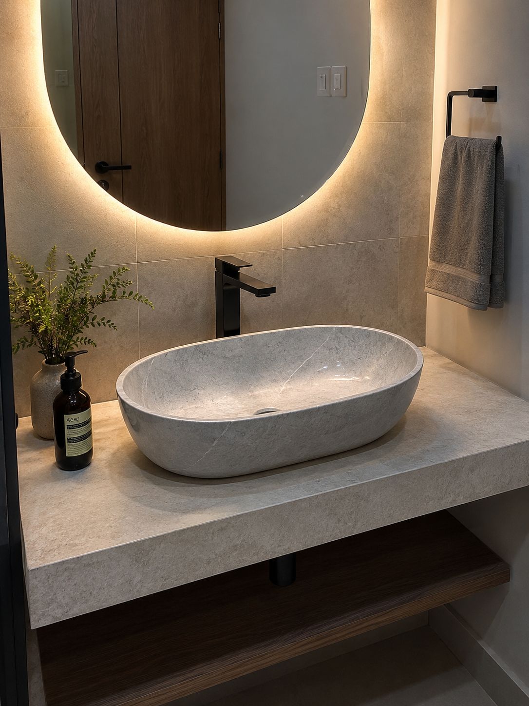 Lavamanos de Sobreponer Silver Stone 600x380x110mm - Imagen 2