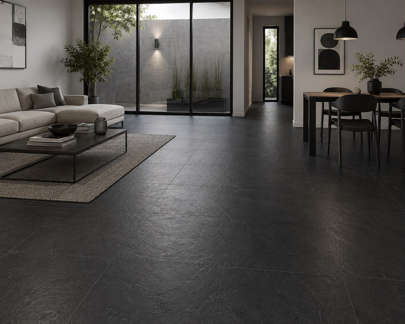 Porcelanato Black Rock Mate 60x60 - Imagen 2