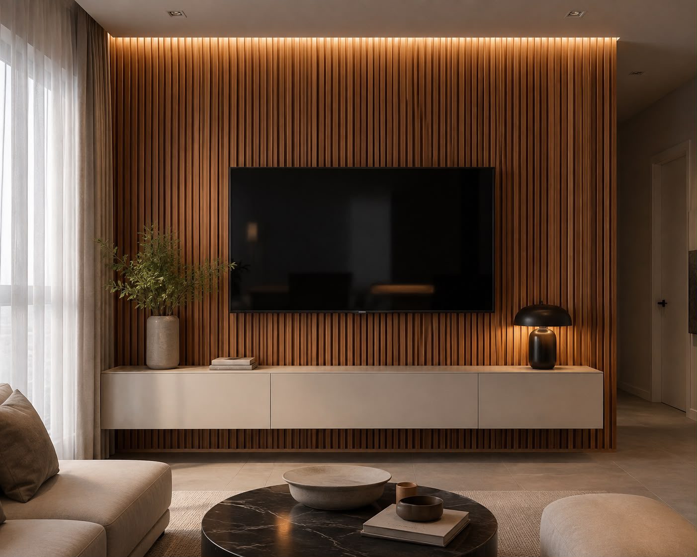 Wall Panel PVC 15x2.40 Oak Walnut - Imagen 2